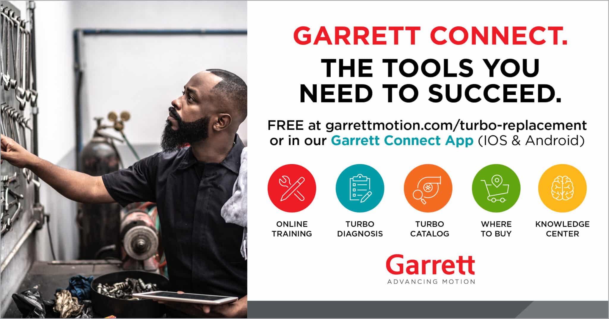 Image of Garrett direct website
