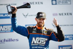 Chris Forsberg takes the podium in the Formula Drift series.