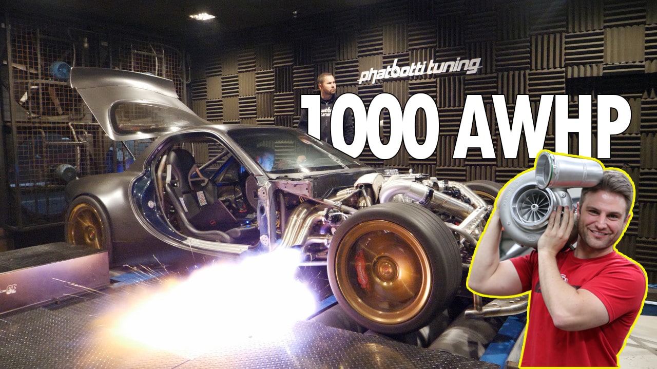 World's First 1000 Horsepower AWD Billet 4 Rotor RX7 Garrett Motion
