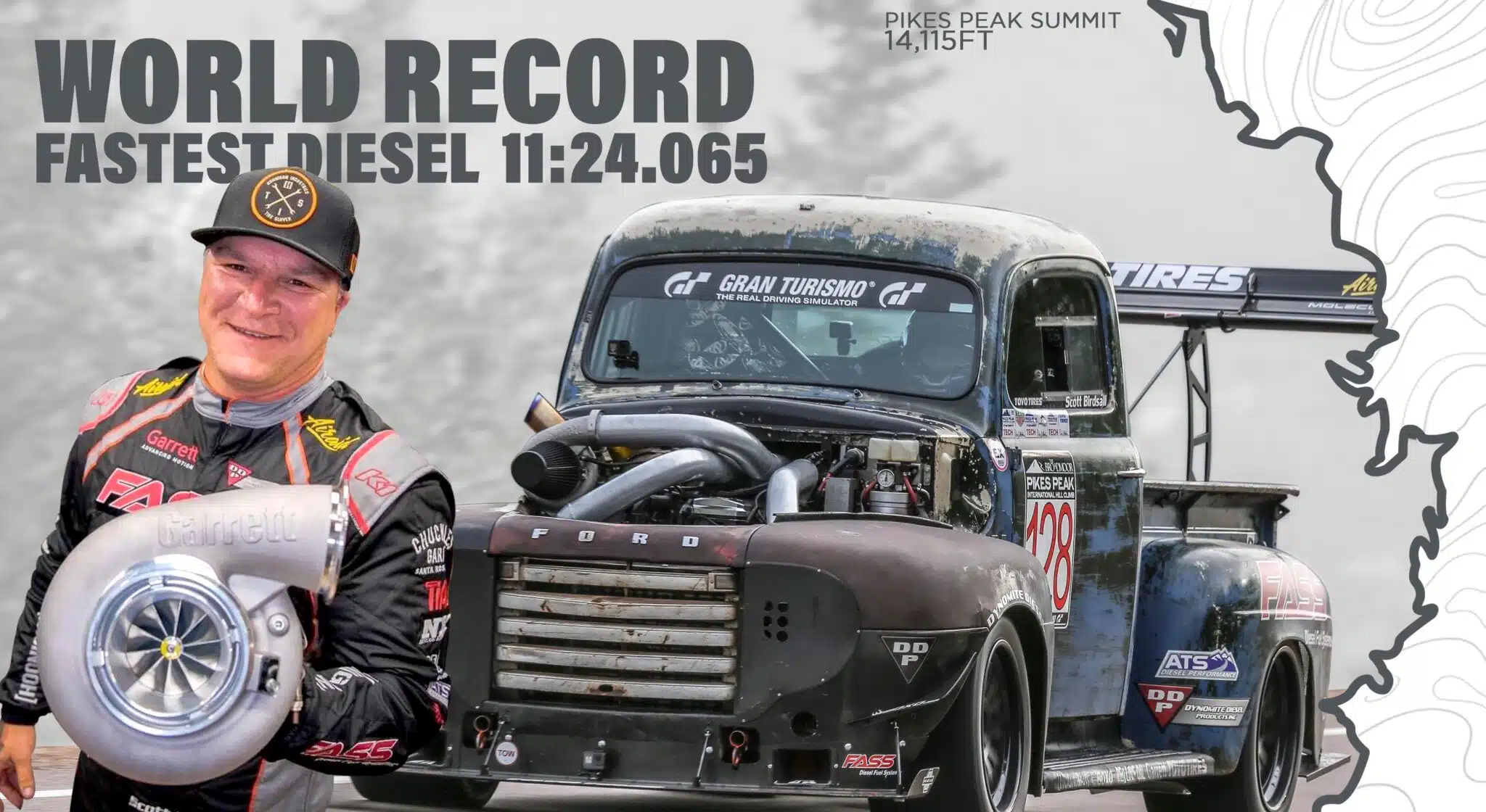 Pikes Peak Diesel World Record: Scott Birdsall - Garrett