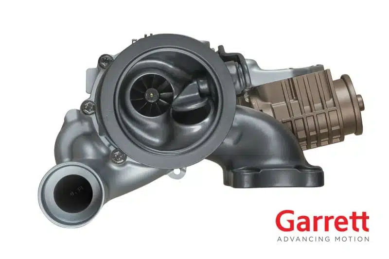 A wastegate turbo on a white background