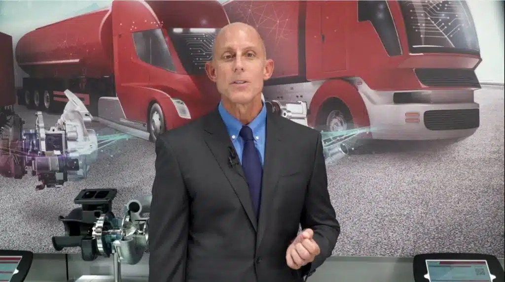 Craig Balis presenting the Commercial Vehicle technology lineup at IAA 2022