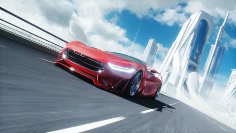Garrett Fuel Cell 15kW red car