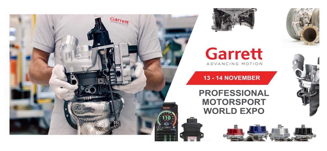 Garrett Advancing Motion attends Professional Motorsport World Expo in Cologne