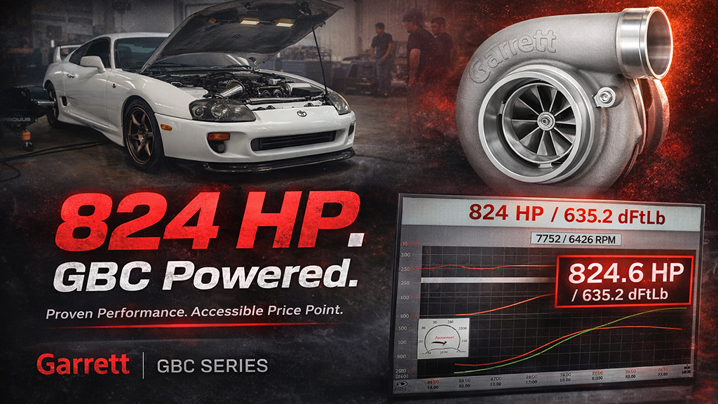 Toyota Supra 2JZ build producing 824 horsepower with Garrett GBC37 900 turbocharger