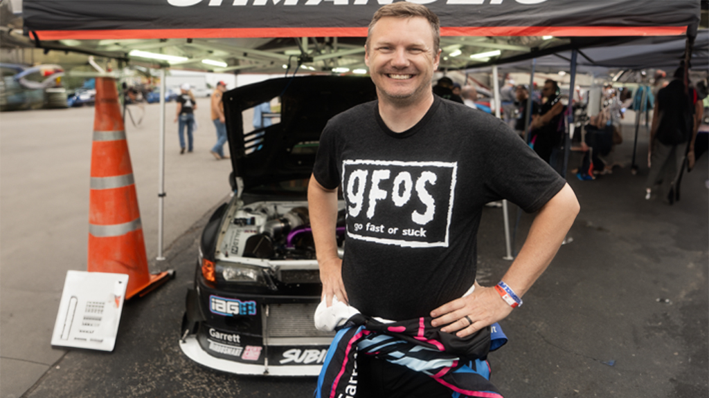 Dewey DeWitt celebrates his Street Mod record at GRIDLIFE Road Atlanta