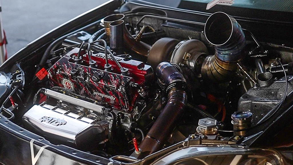Turbocharged K-series engine using Garrett G-XRace GXR45-73 turbocharger
